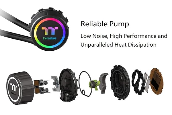 Thermaltake Floe DX 240mm AIO Liquid Cooler: RGB, Dual Ring LED, AMD/Intel Compatible - Image 4