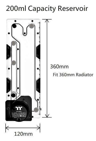 Thermaltake Pacific DP100-D5 Plus: 360mm RGB Distro Plate & D5 Pump Combo for Ultimate PC Cooling - Image 4
