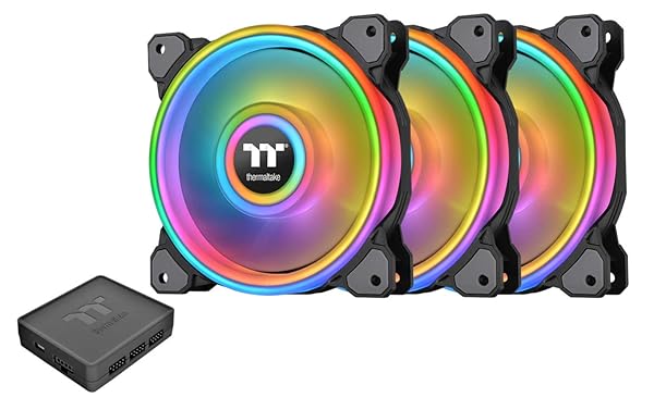 Thermaltake Riing Quad 120mm RGB Fan: 16.8M Colors, Alexa & Razer Chroma Compatible, 54 LED, Hydraulic Bearing - Image 2
