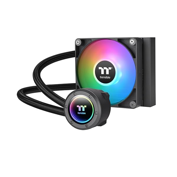 Thermaltake TH120 ARGB Sync V2: High-Performance 120mm AIO Liquid Cooler with PWM Control & Mirror Waterblock
