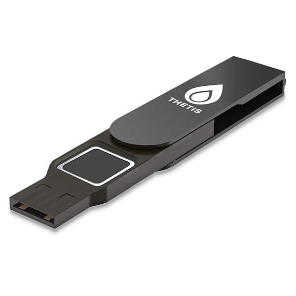 Thetis FIDO2 Security Key: Fingerprint USB A for Two-Factor Authentication on Windows, Mac, Gmail & Linux - Enhanced Security