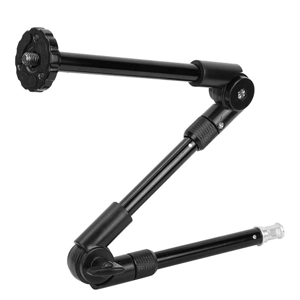 Serounder Three-Section Magic Arm: Adjustable Camera Extension Bracket for Photography with 1/4 & 3/8 Screw Holes
