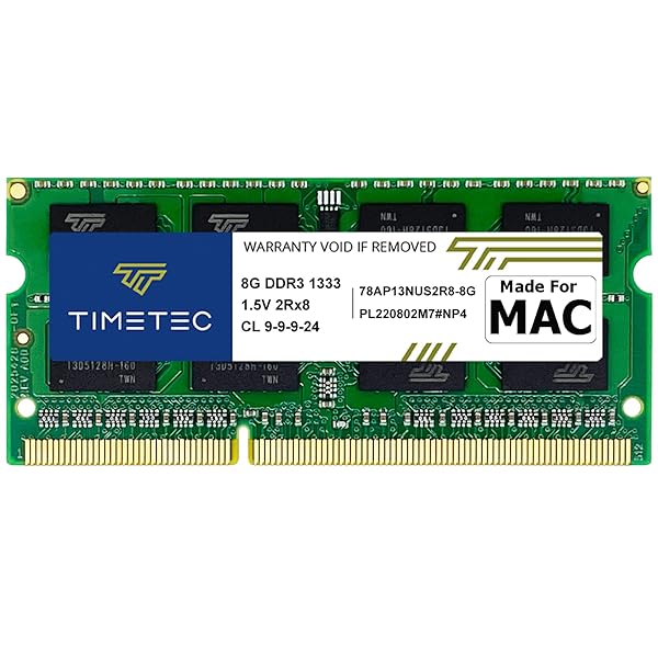 Timetec Upgrade Your Mac with Timetec 8GB DDR3 1333MHz RAM for MacBook Pro, iMac & Mac Mini - Fast Performance Boost!
