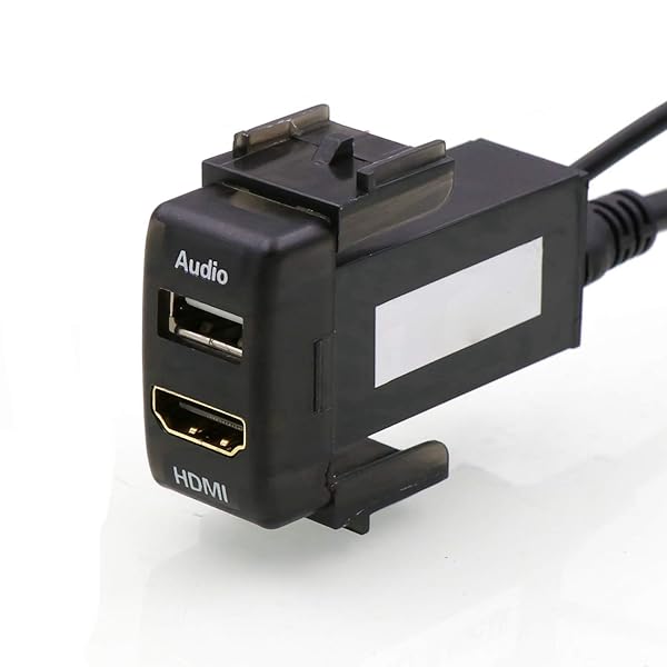 Timloon HDMI Socket Mount Cable +USB Audio Input Use for Nissan