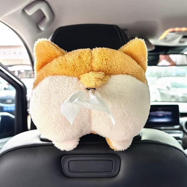 Adorable Corgi Butt Tissue Box Cover - Soft Hanging Pouch for Home & Car Storage - Image 7