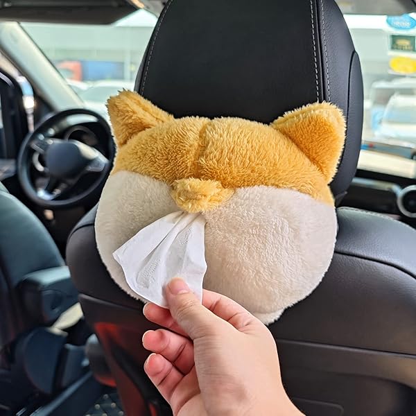 Adorable Corgi Butt Tissue Box Cover - Soft Hanging Pouch for Home & Car Storage - Image 9
