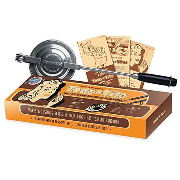 Toas-Tite Sandwich Grill: Handheld Pie Iron & Sandwich Maker for Perfect Campfire & Stovetop Hot Sandwiches