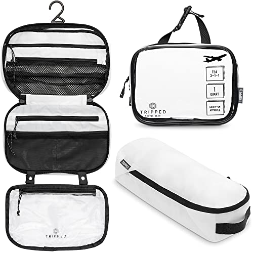 Ultimate Toiletry Bag Kit: Hanging Travel Organizer + TSA Cosmetic Bag + Ultralight Pouch - Perfect for Travel!