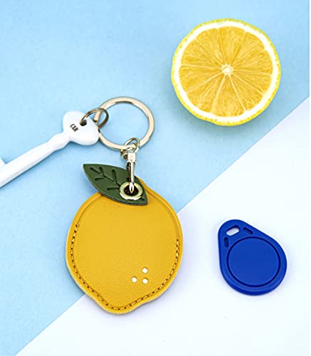 Tomcrazy 3-in-1 Protective Case for Airtag & SmartTags - Lemon Keychain Cover for Bags & Suitcases - Image 8