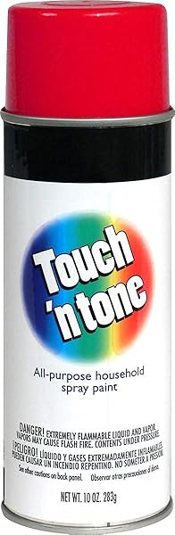 Touch N Tone Touch N Tone Spray Paint 55270830 - 10 oz Gloss Cherry Red for Vibrant Finishes