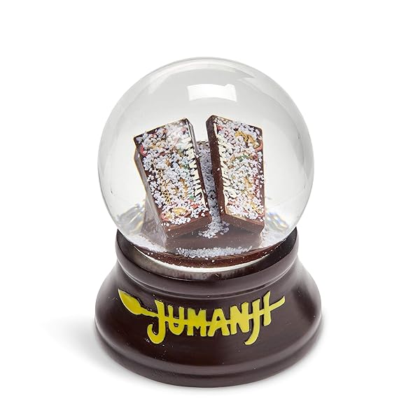 Toynk Jumanji Classic Board Game Snow Globe Collectible Gift 5x4 Inches Wooden Base Adventure Theme