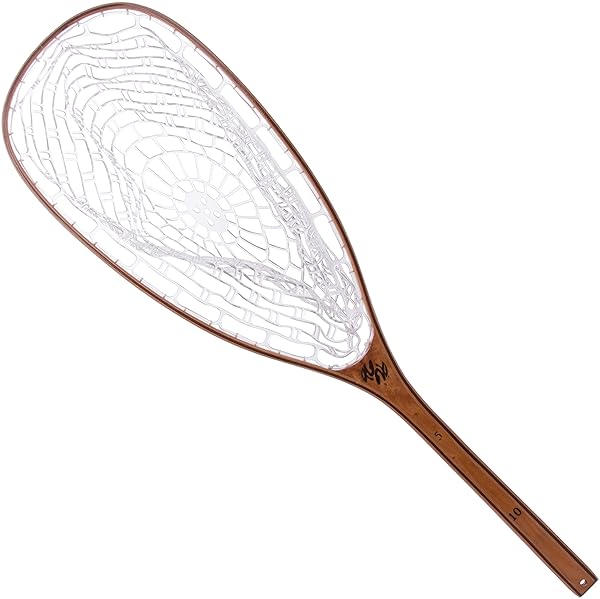 "Trademark Innovations 35.2" Fly Fishing Net - Eco-Friendly Beech Wood & Rubber for Safe Catching"