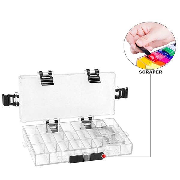 Transon 24-Well Airtight Paint Storage Palette for Watercolor, Gouache, Acrylic & Oil - Stay Wet & Organized! - Image 5
