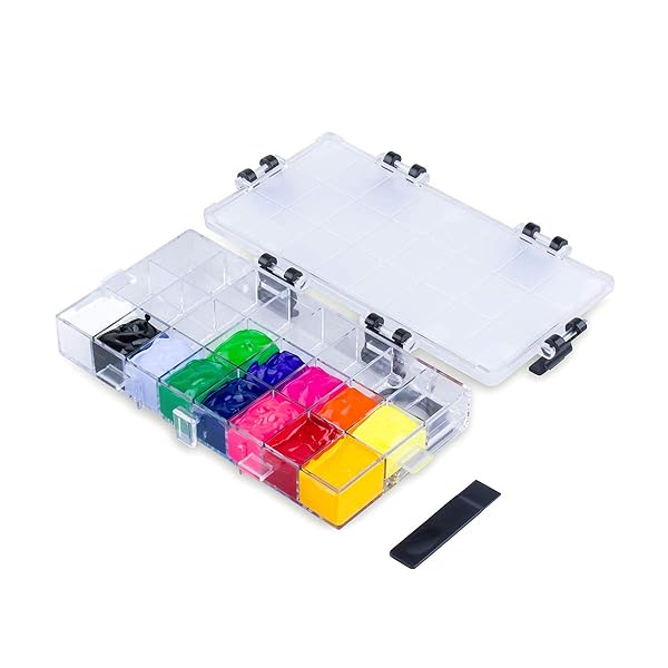 Transon 24-Well Airtight Paint Storage Palette for Watercolor, Gouache, Acrylic & Oil - Stay Wet & Organized! - Image 6
