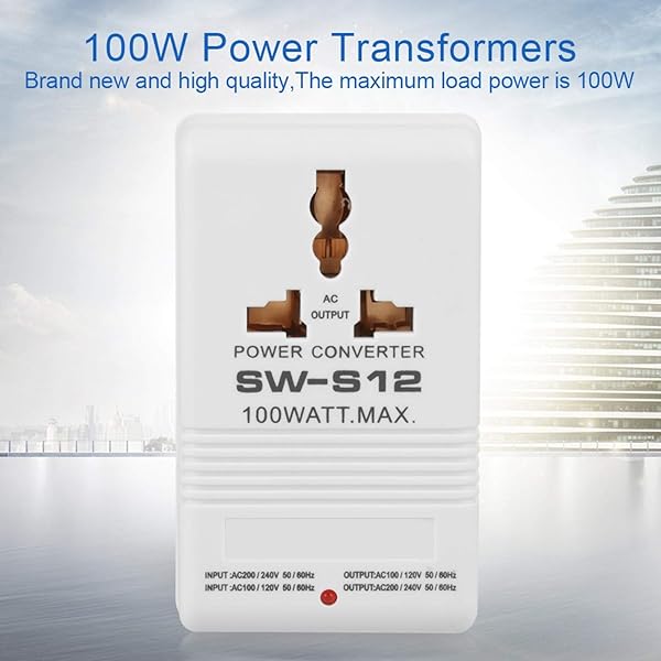 Travel Power Converter Adapter 100W: Step-Up/Down Voltage Transformer for 220V/240V (CN Plug) - Image 3