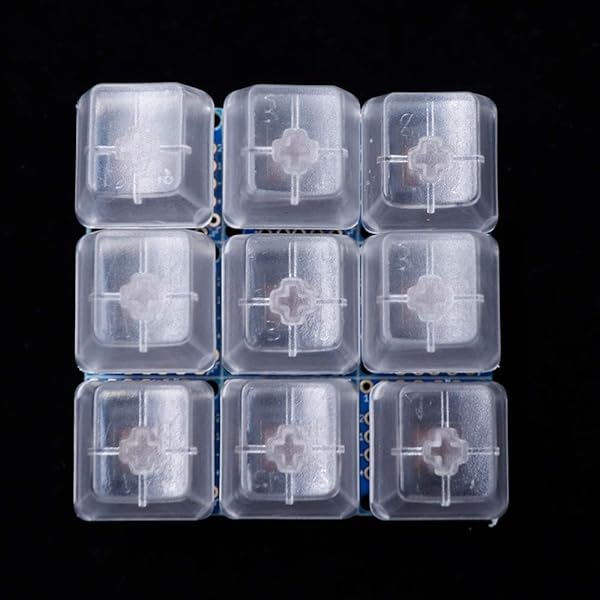 Treedix Key Switch Breakout Prototype PCB Board 5 Pins Black Switches Key Click R2 Keycap Compatible Mechanical Keyboard Pack of 9 Sets - Image 3