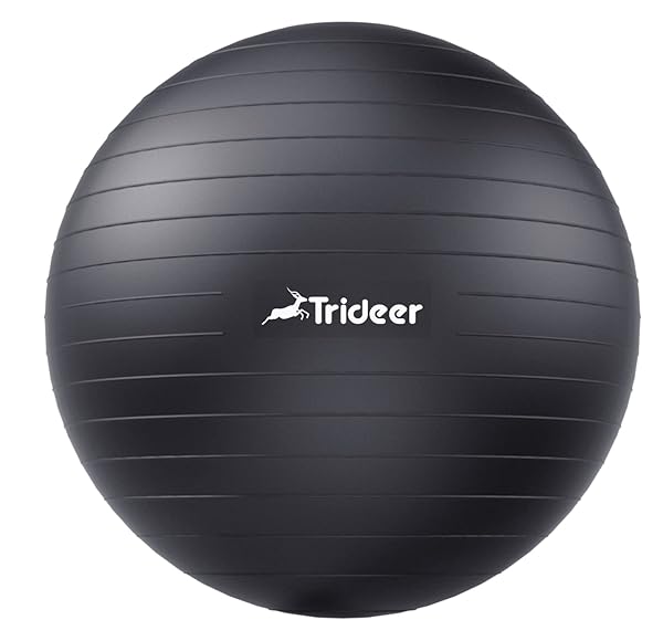 Trideer Yoga Ball: 5 Sizes for Fitness, Pregnancy, Therapy & Office Use - Quick Pump Included! - Image 2
