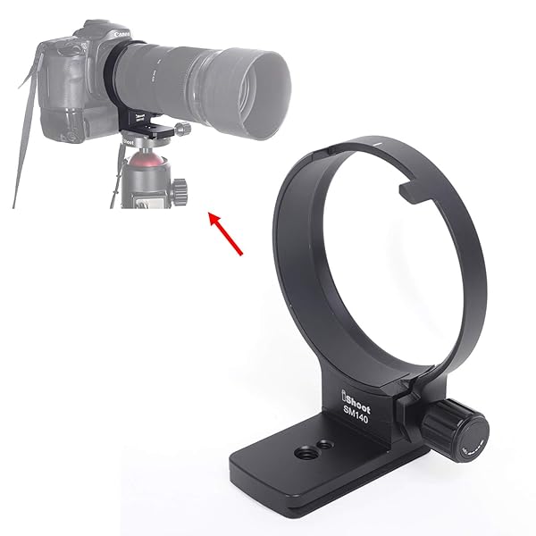 iShoot Tripod Mount Ring for Sigma 100-400mm Lens - Quick Release Plate Compatible with ARCA-Swiss & Kirk