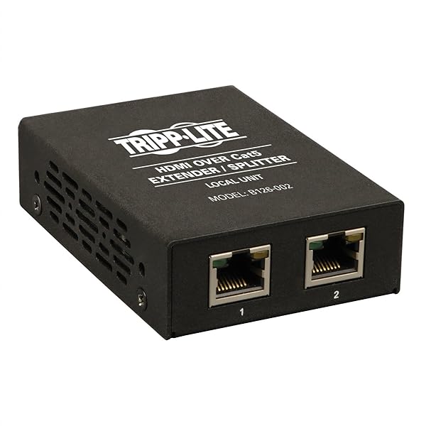 Tripp Lite Tripp Lite 2-Port HDMI Extender Splitter: Transmit 1080p Video & Audio Over Cat5/Cat6 - B126-002