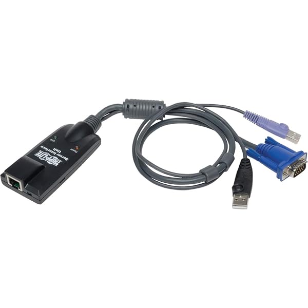 Tripp Lite B055-001-UV2CAC USB Server Interface Unit for Virtual Media and CAC B064 Cat5 KVM TAA GSA