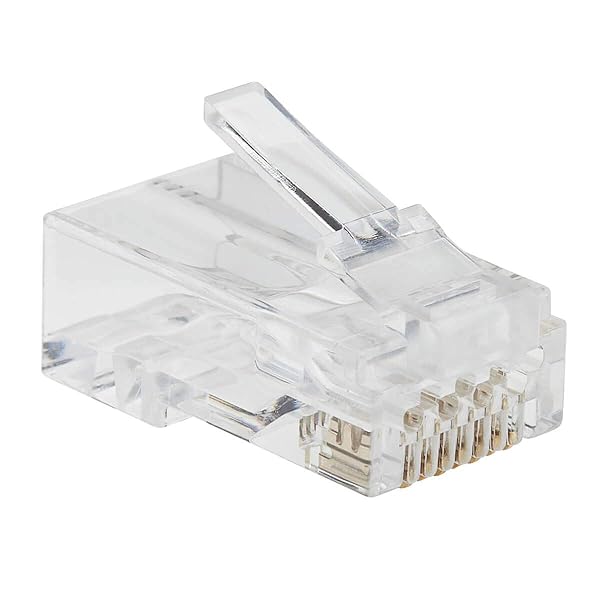 Tripp Lite Cat6 RJ45 Pass-Through UTP Modular Plug 50 Pack Clear TAA Compliant High Speed Networking Solution