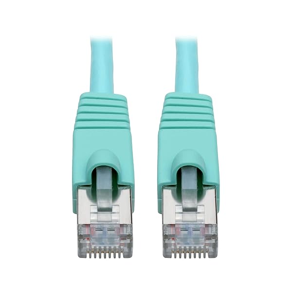 Tripp Lite 20ft Cat6a Ethernet Cable - Shielded STP, 10 Gbps, PoE, Aqua - High-Speed Network Patch Cable (N262-020-AQ)