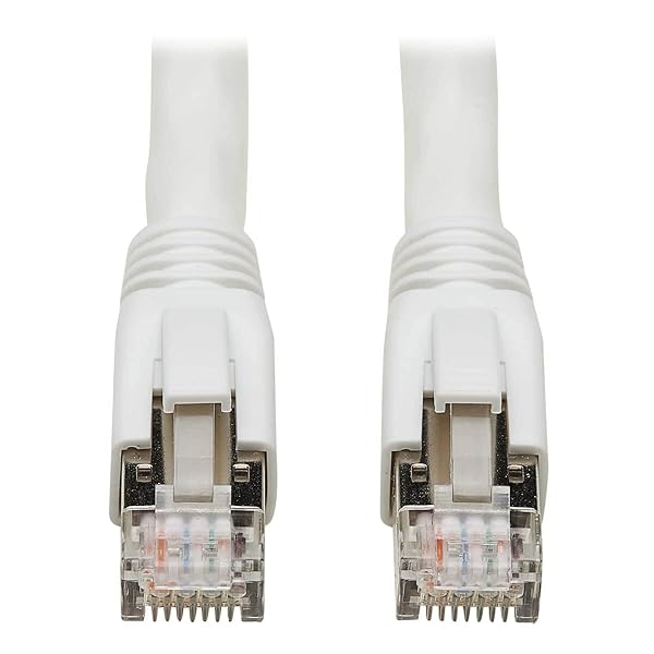 Tripp Lite Cat8 Snagless Ethernet Cable, 25G/40G Certified Network Patch Cable, 22 AWG S/FTP, PoE, White, 6 Feet / 1.8 Meters, Life Limited Manufacturer's Warranty (N272-006-WH)