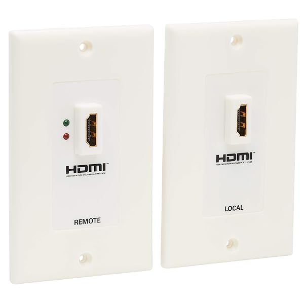 Tripp Lite HDMI Over Dual Cat5/Cat6 Extender Wall Plate Kit - Transmitter & Receiver, TAA Compliant, 3-Year Warranty