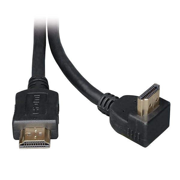 Tripp Lite 6-ft High Speed HDMI Cable with Right Angle Connector - Ultra HD 4K x 2K Digital Video & Audio (P568-006-RA)