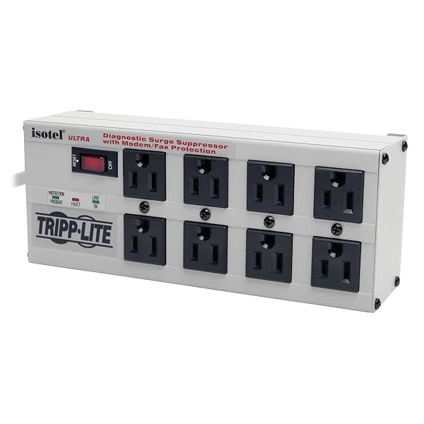 Tripp Lite Tripp Lite Isobar 8 Outlet Surge Protector Power Strip with 12ft Cord Right Angled Plug and Lifetime Warranty