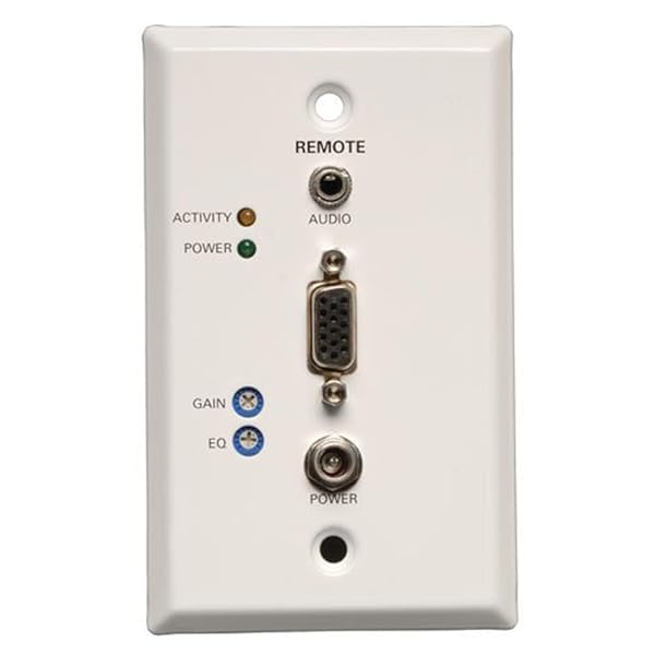 Tripp Lite Tripp Lite VGA & Audio Over Cat5/Cat6 Extender Wallplate Receiver 1920x1440 at 60Hz - B132-100A-WP-1
