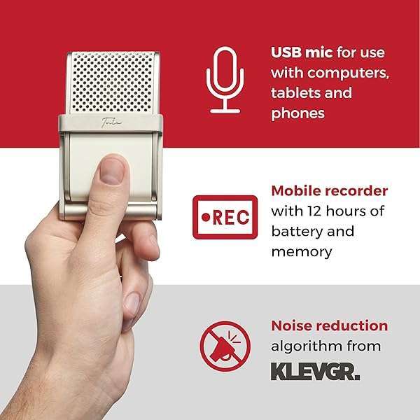 Buy Tula Mics USB C Microphone - Portable, Noise-Reducing Mic for Podcasts, Zoom & Home Studio - Compatible with iOS, Android, Mac & PC - Image 5