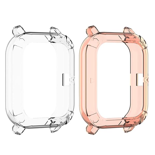 Turnwin Case for Xiaomi Huami Amazfit GTS Soft TPU Shockproof Cover Slim Bumper Shell Protector White Pink Accessories