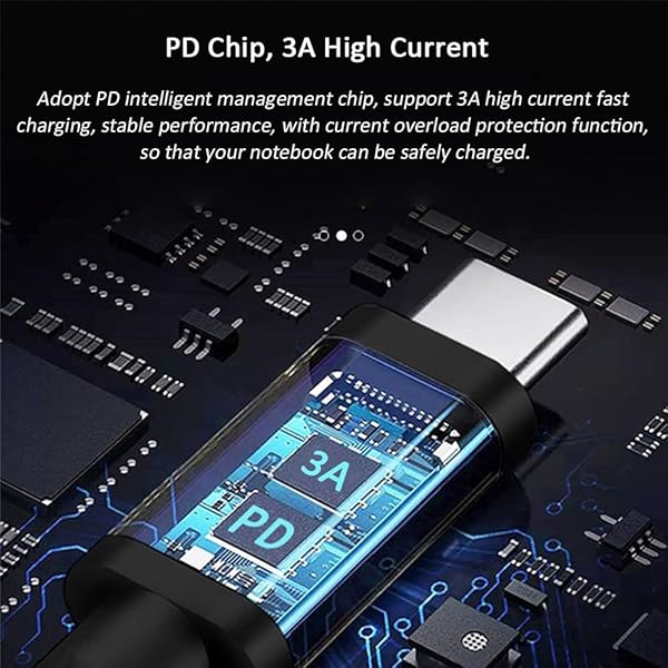 Vienon Type C USB-C Female to DC 5.5X2.5mm Power PD Charge Cable for Laptop 18-20V Black - Image 6