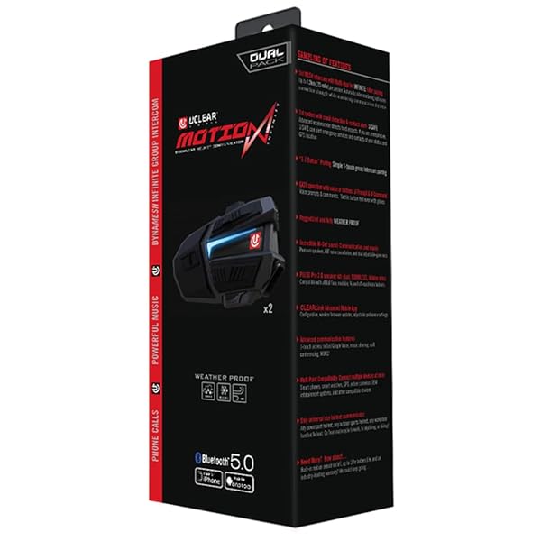 UCLEAR Digital Motion Infinity Bluetooth Helmet Communication System - Dual Kit for Riders