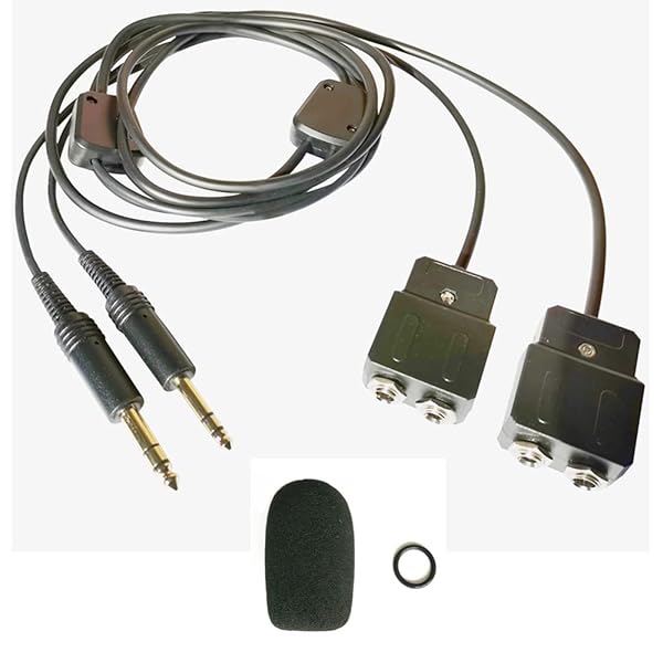 UFQ GAM-GA2F General Aviation Headset Splitter: Dual Headset Adapter with High-Density Sponge & O-Ring