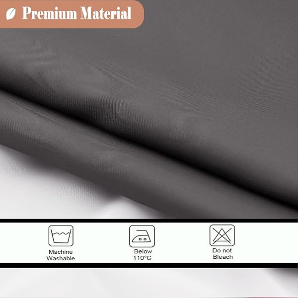 UFRIDAY 72x72 Inches Dark Grey and White Shower Curtain Stylish Bathroom Liner - Image 6