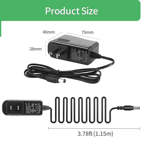 UL Listed 12V 1A Power Supply Adapter for CCTV, Speakers, Routers & More - 100-240V AC to DC 12W Transformer - Image 6
