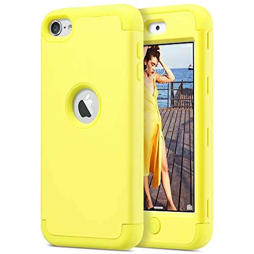 ULAK ULAK Heavy Duty iPod Touch 7 Case - Shockproof Protective Cover for 5th, 6th & 7th Gen - Yellow