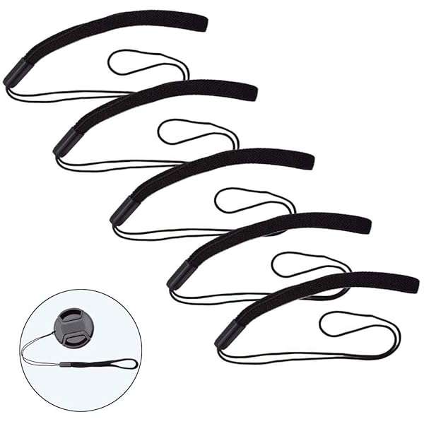 ULBTER ULBTER 5 Pack Elastic Lens Cap Keeper - Prevent Lost Lens Caps for Canon, Nikon, Sony, Fujifilm & More DSLR Cameras