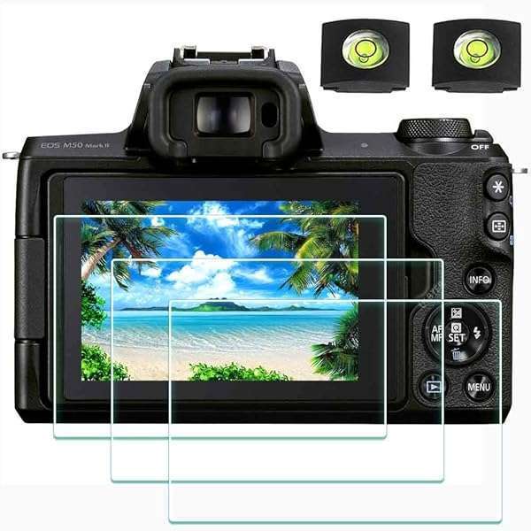 ULBTER 3-Pack Screen Protector for Canon EOS M50 Mark II - 0.3mm 9H Tempered Glass, Anti-Scratch & Anti-Fingerprint