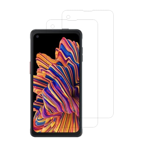 UPONEW 2 Pack Tempered Glass Screen Protector for Samsung Galaxy X Cover Pro G715F G715U1 G715V G715W G715U Clear Protective Cover