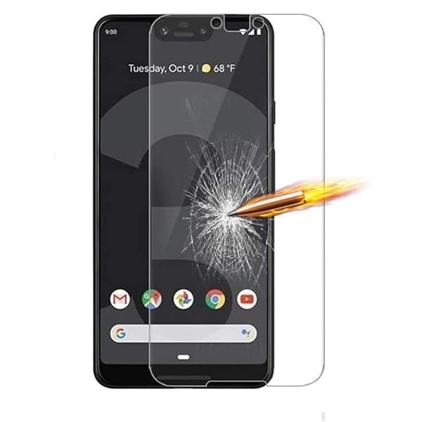 UPONEW Tempered Glass Screen Protector for Google Pixel 3 2 Pack Anti Scratch High Clarity Bubble Free Front Protection