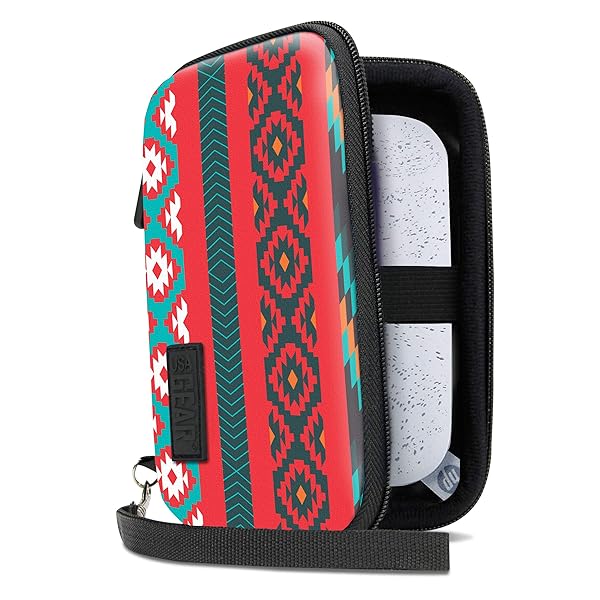 USA GEAR Hard Shell Portable Printer Case - Scratch-Resistant, Fits HP Sprocket, Instax Mini Link 2 & Kodak Printomatic - Southwest Style