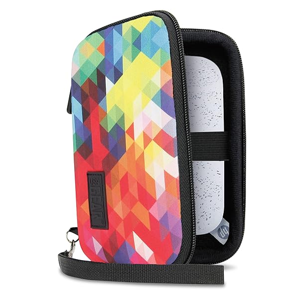 USA GEAR Hard Shell Portable Printer Case - Scratch-Resistant, Fits HP Sprocket, Instax Mini Link 2 & Kodak Printomatic