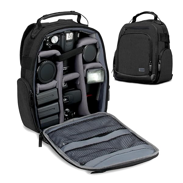 USA GEAR DSLR Camera Backpack - Weather Resistant, Custom Dividers, Fits Canon, Nikon, Sony & More - Image 2