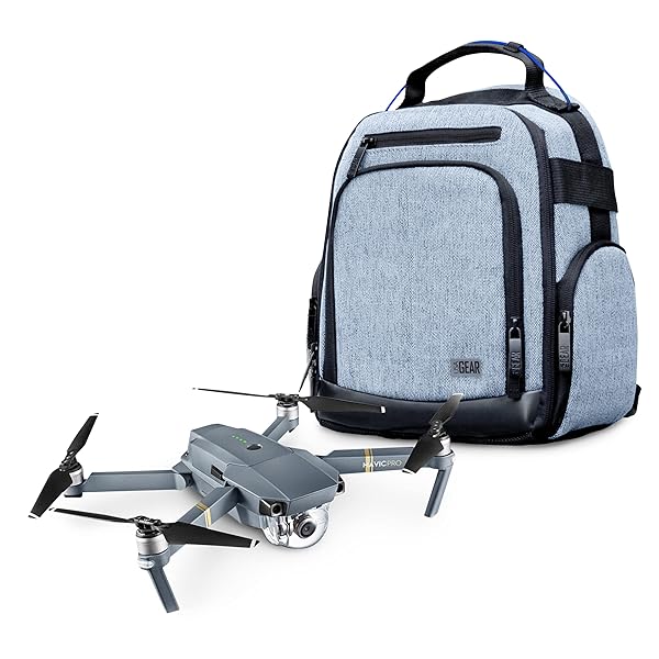 USA Gear USA Gear Drone Backpack: Weather-Resistant Case for DJI Mavic Pro, Spark, Tello & More - Customizable Storage for Accessories
