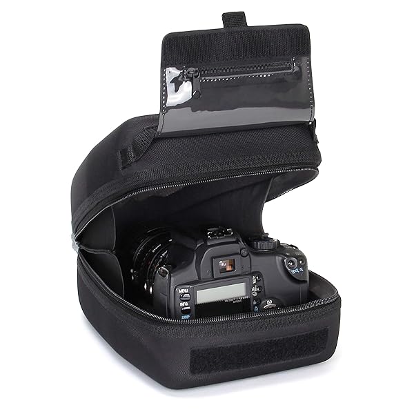 USA Gear Hard Shell Camera Case for Nikon, Canon, Olympus - EVA Protection & Quick Access for 300mm Lenses