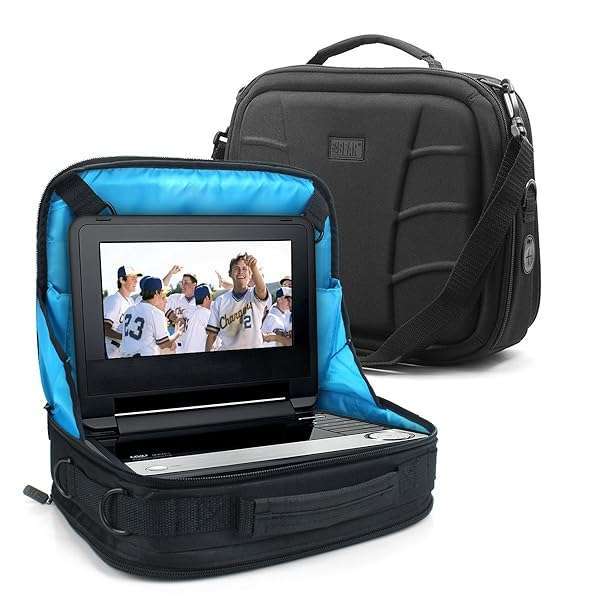 "USA Gear Portable DVD Player Case - S11 Car Headrest Holder for 7"-10" Screens | Fits DBPOWER, Insignia, ieGeek, Wonnie"