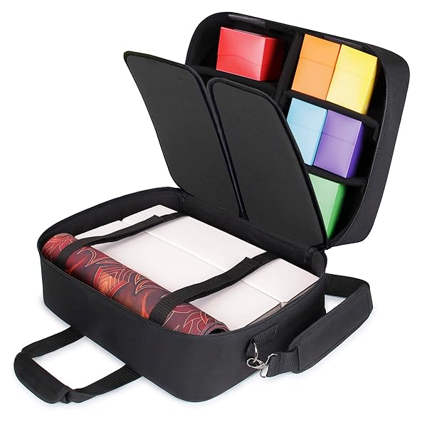 USA Gear USA Gear XL MTG Deck Box Travel Case - Large, Weather-Resistant Card Storage with Padded Strap & Customizable Interior